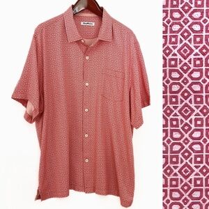 Tommy Bahama Red Casual Button Down Camp Shirt XXL
